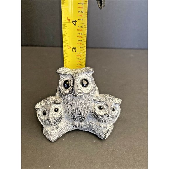 Vintage A Wolf Original Handmade in Canada, Owls, Owl Family Wolf Sculptures - Picture 5 of 6